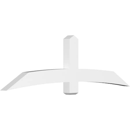 Ekena Millwork Bellingham Architectural Grade PVC Gable Bracket, 84"W x 24 1/2"H x 4"D x 6"F, 7/12 Pitch GBP084X25X0406BEL00